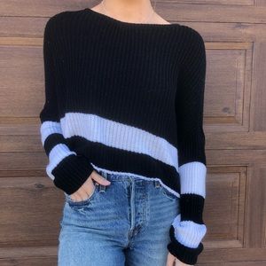 Stripped cropped sweater
